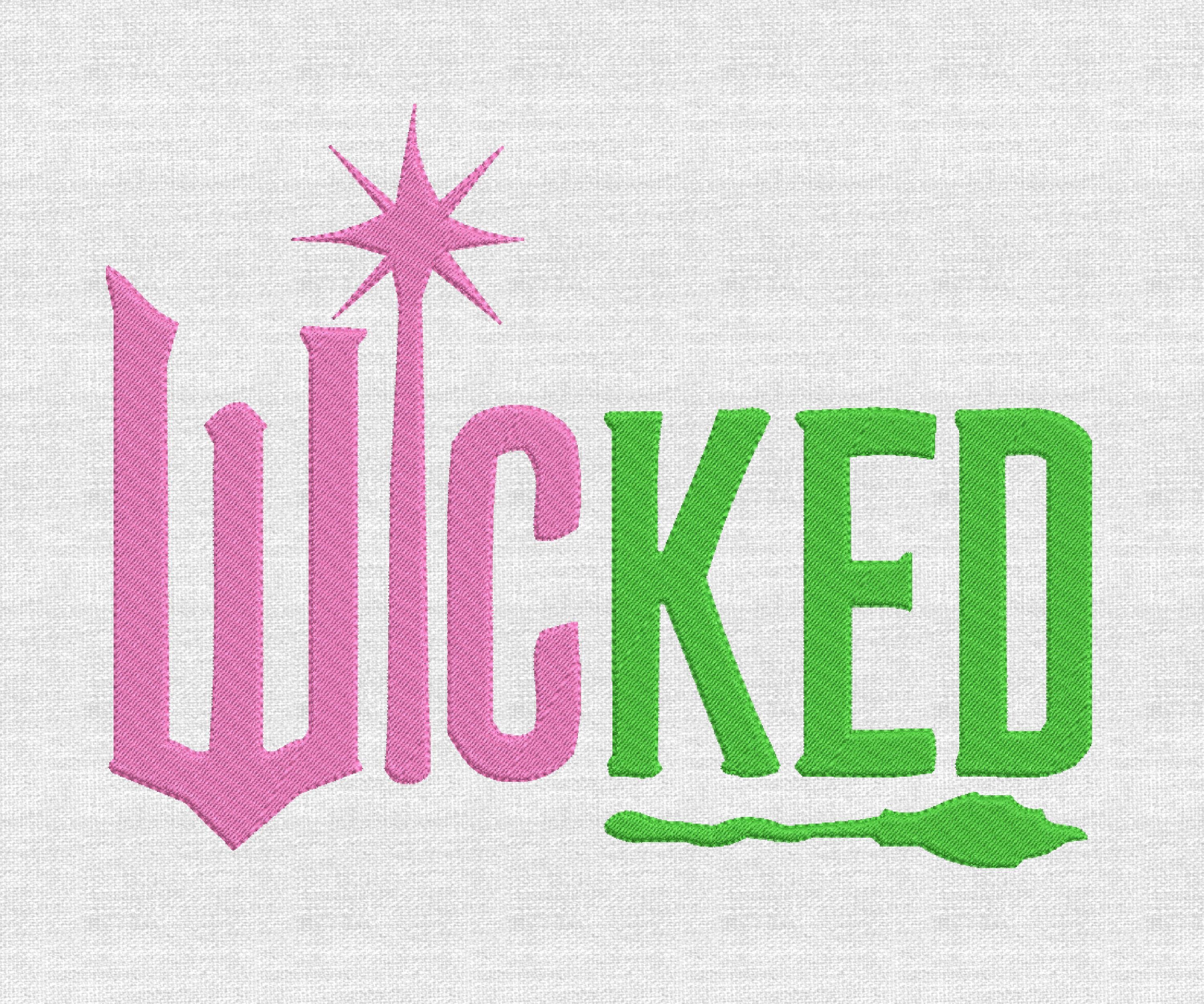Wicked Machine Embroidery Design | Mulitple Sizes and Formats | Digital Download