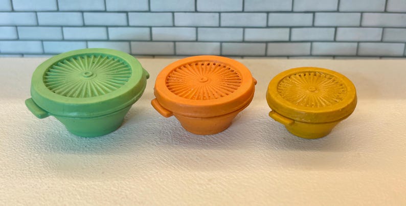 Vintage Dollhouse Food Storage Set - Miniature 1:12 Scale image 2