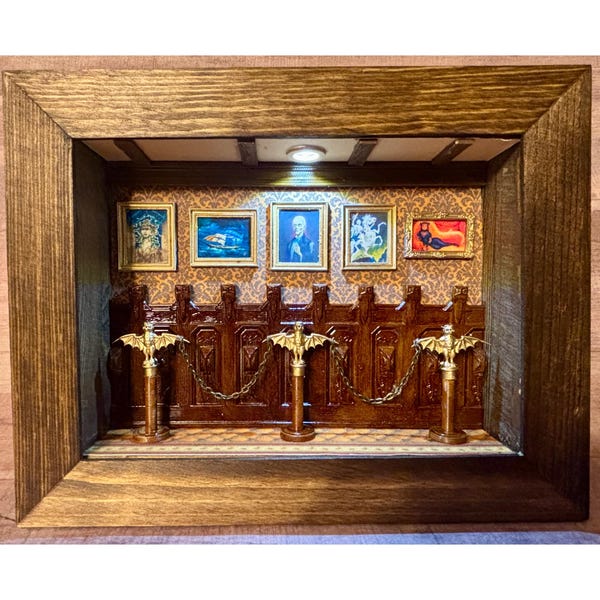 Haunted Mansion Wall of Portraits Replica Shadow Box