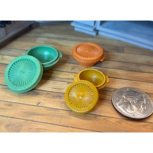 Vintage Dollhouse Food Storage Set - Miniature 1:12 Scale image 1