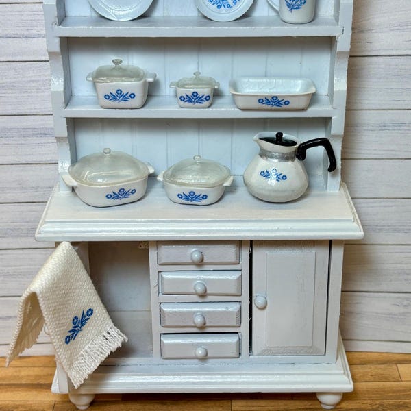 ドールハウス用ミニチュア食器 1:12スケール | レトロなキッチン調理器具ジオラマ装飾