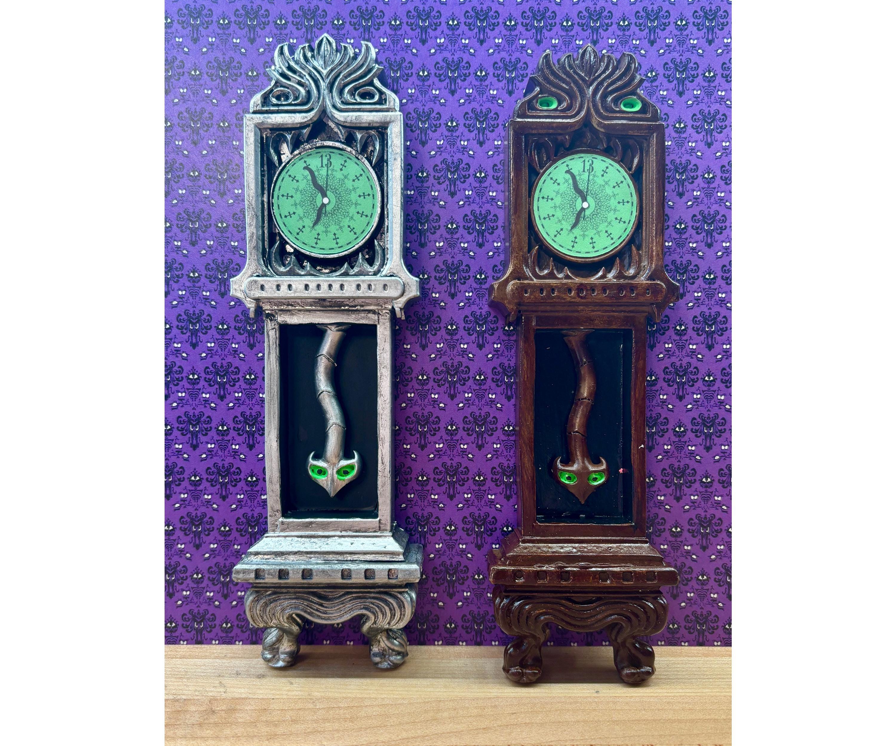Miniature Haunted Mansion Grandfather Clock – 1:12 Scale | Gothic