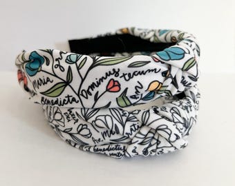 Ave Maria Colorful Handmade Knot Headband