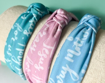 Hail Mary Handmade Knot Headband