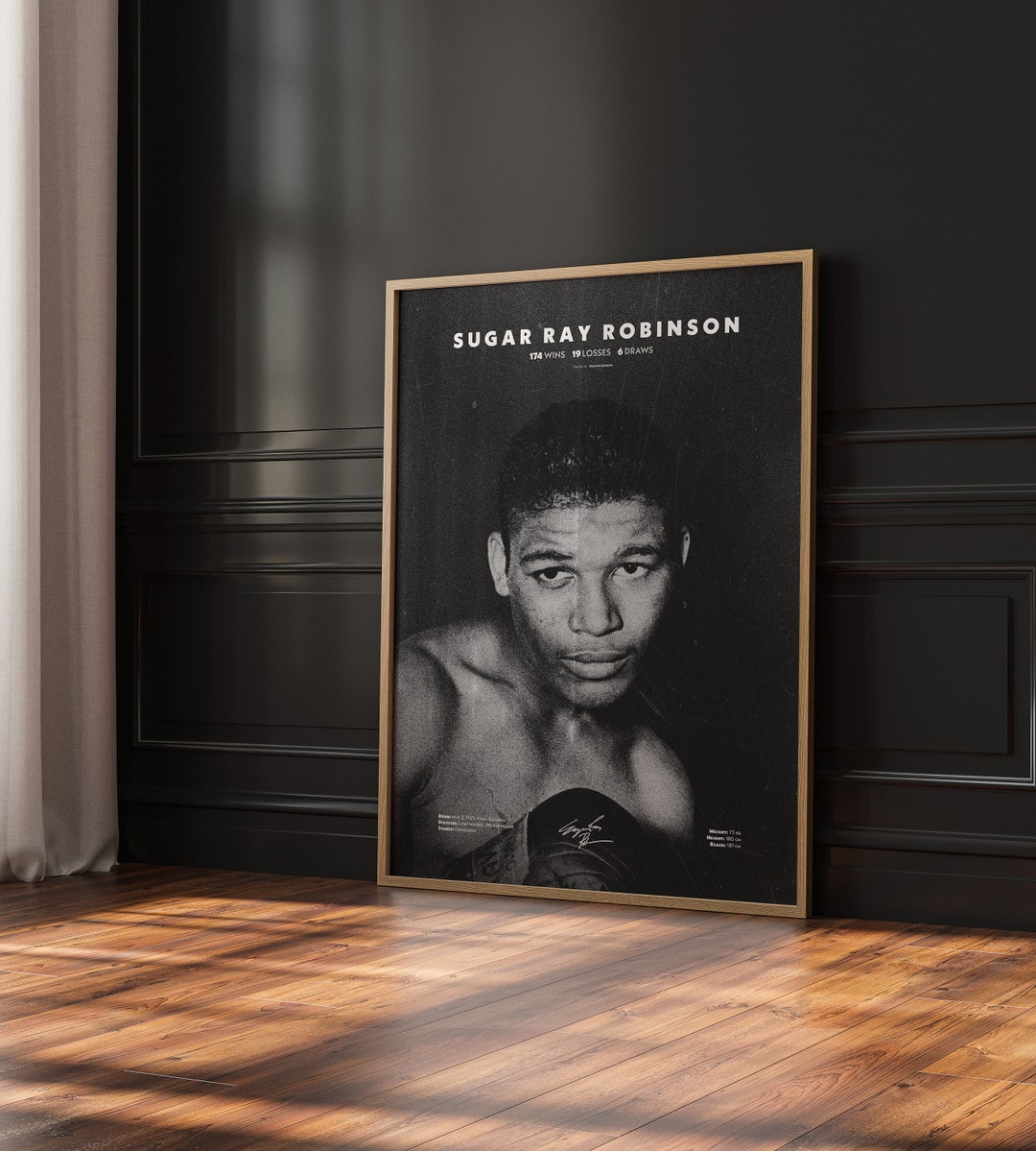 Sugar Ray Robinson Poster, Boxing Wall Art, Prints Downloadable, Gym