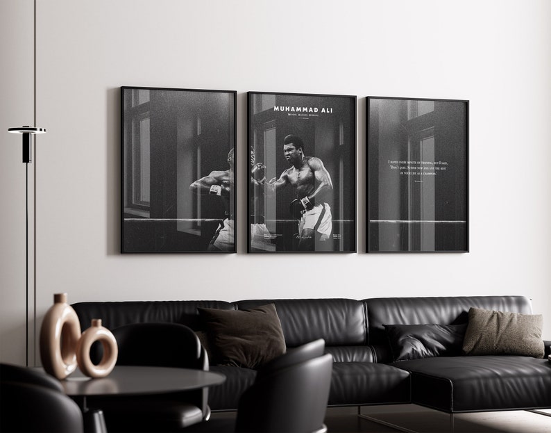 George Foreman vs Muhammad Ali Poster Vintage Boxing Photo Wall Art Picture Poster A4