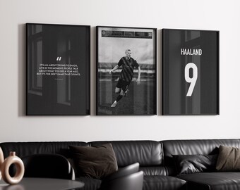 Erling Haaland Poster Bundle: Minimalist Football Prints (Digital Download)