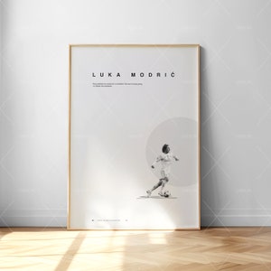 Luka Modric Poster: Mid-Century Modern Soccer Art (Digital Download)