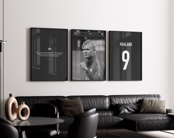 Erling Haaland Poster Bundle: Minimalist Football Art (Digital Download)