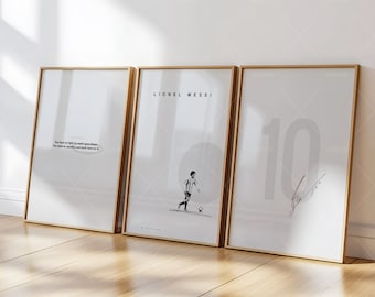 Lionel Messi Poster Bundle: Mid-Century Modern Fußball Kunst (Digitaler Download)