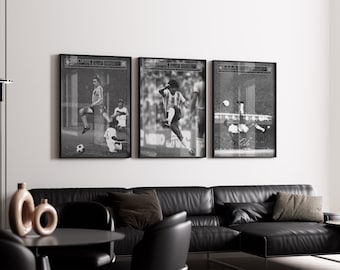 Football Legends Poster Bundle: Maradona, Cruyff, Pelé Art (Digital Download)