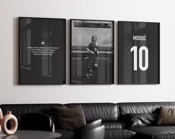 Luka Modric Poster Bundle: Mid-Century Modern Real Madrid Art (Digital Download)