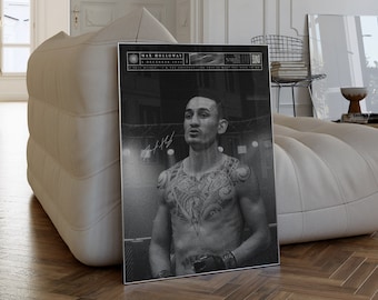 Max Holloway, Digital Poster, Minimalist, MMA Art Print for Home Decor, Ufc Poster