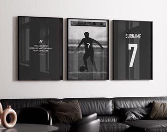 Customizable Sports Poster Set: Mid-Century Modern Athlete Art (Digital Download)
