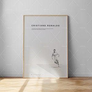 Cristiano Ronaldo Poster, Ronaldo Print, Football Print, Soccer Print, Football Gift, Football Player Poster, Soccer Wall Art, Real Madrid
