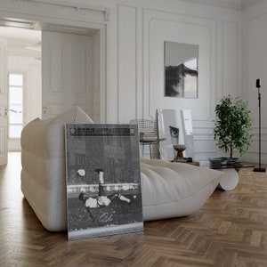 Pelé Poster, Football Art Print, Monochrome, Mid-Century Modern