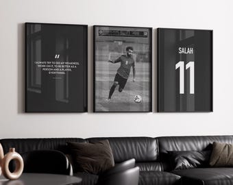 Mohamed Salah Poster Bundle: Mid-Century Modern Football Art (Digital Download)