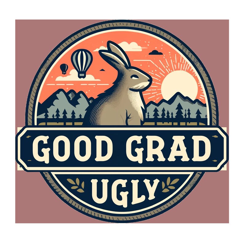 Good Grad Ugly Logo Pocket Graduate School Graphic Bella+canvas T-shirt ...