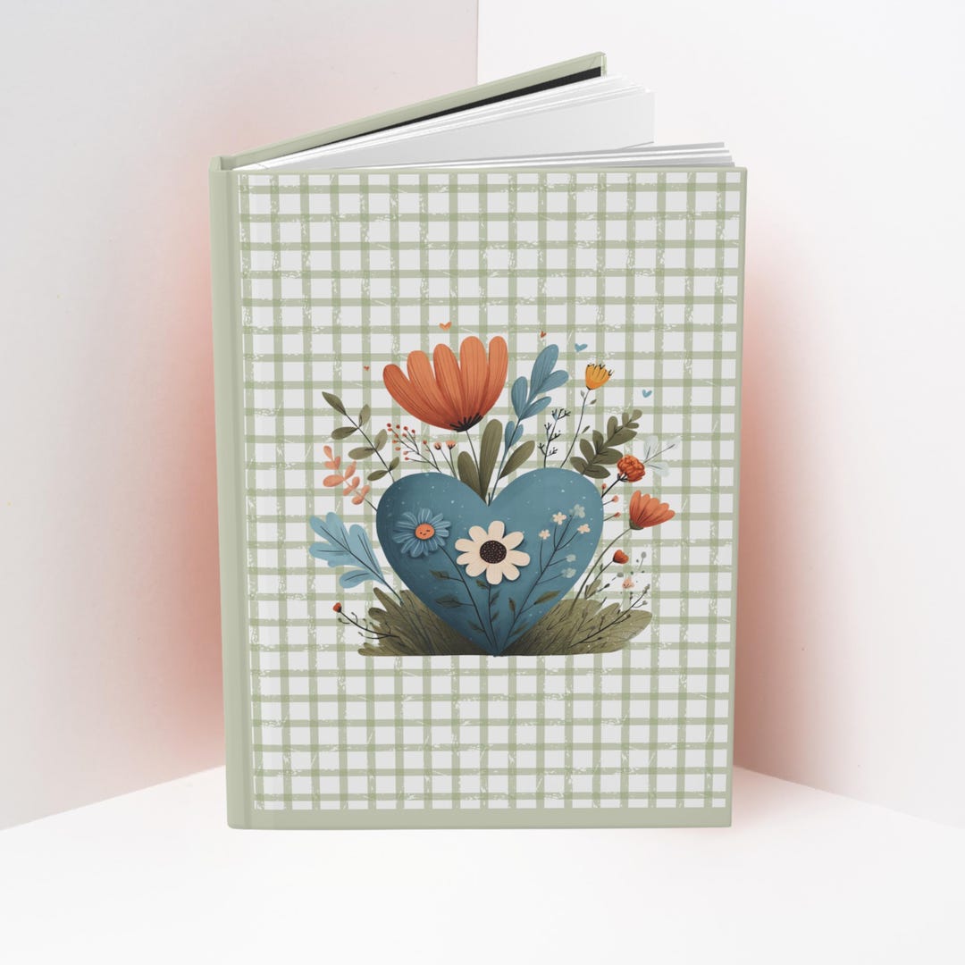 Cottage Floral Heart Notebook - Etsy