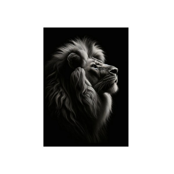 Lion in Monochrome - Fine Art Wildlife Photography Print