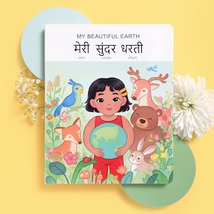 Ma belle terre : livre bilingue en hindi - livre pour enfants en hindi, livre en hindi, apprentissage de l'hindi | Cadeaux pour les bébés, les parents, les apprenants de langues