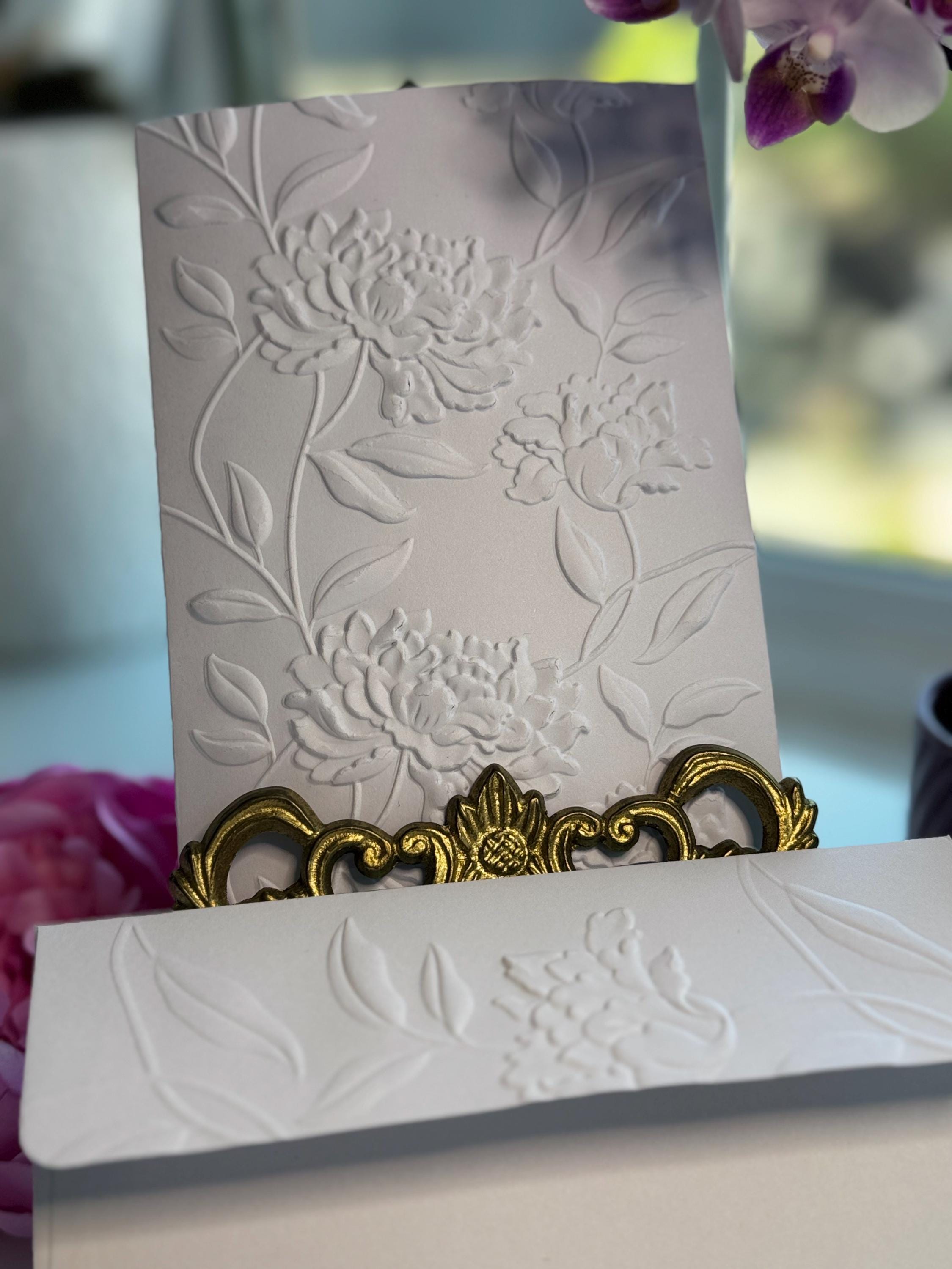 Embossed Floral Cards Boxed Stationery Set A2 Size - Etsy