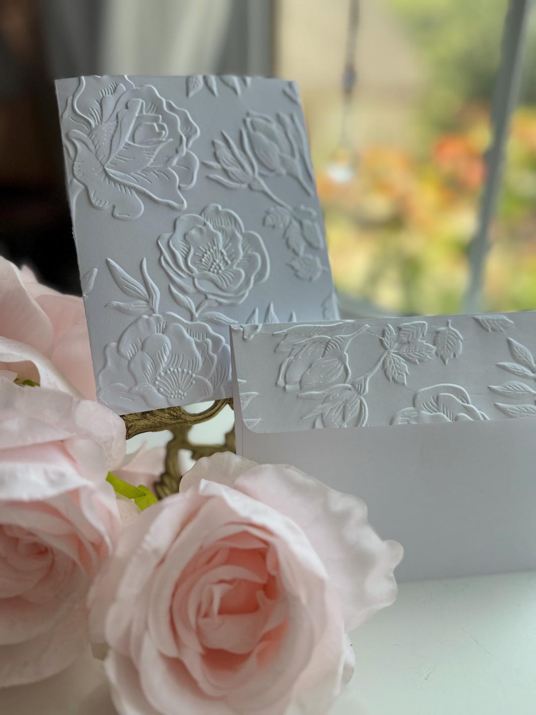 Embossed Rose Note Blank Card Boxed Set: All Occasions - Etsy