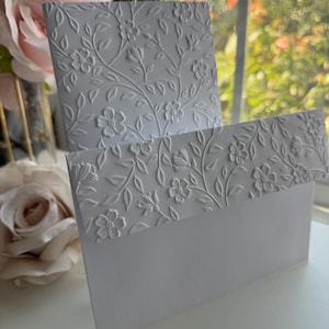 Embossed 5x7 Floral Vines Blank Notecard Boxed Stationery Set - Etsy