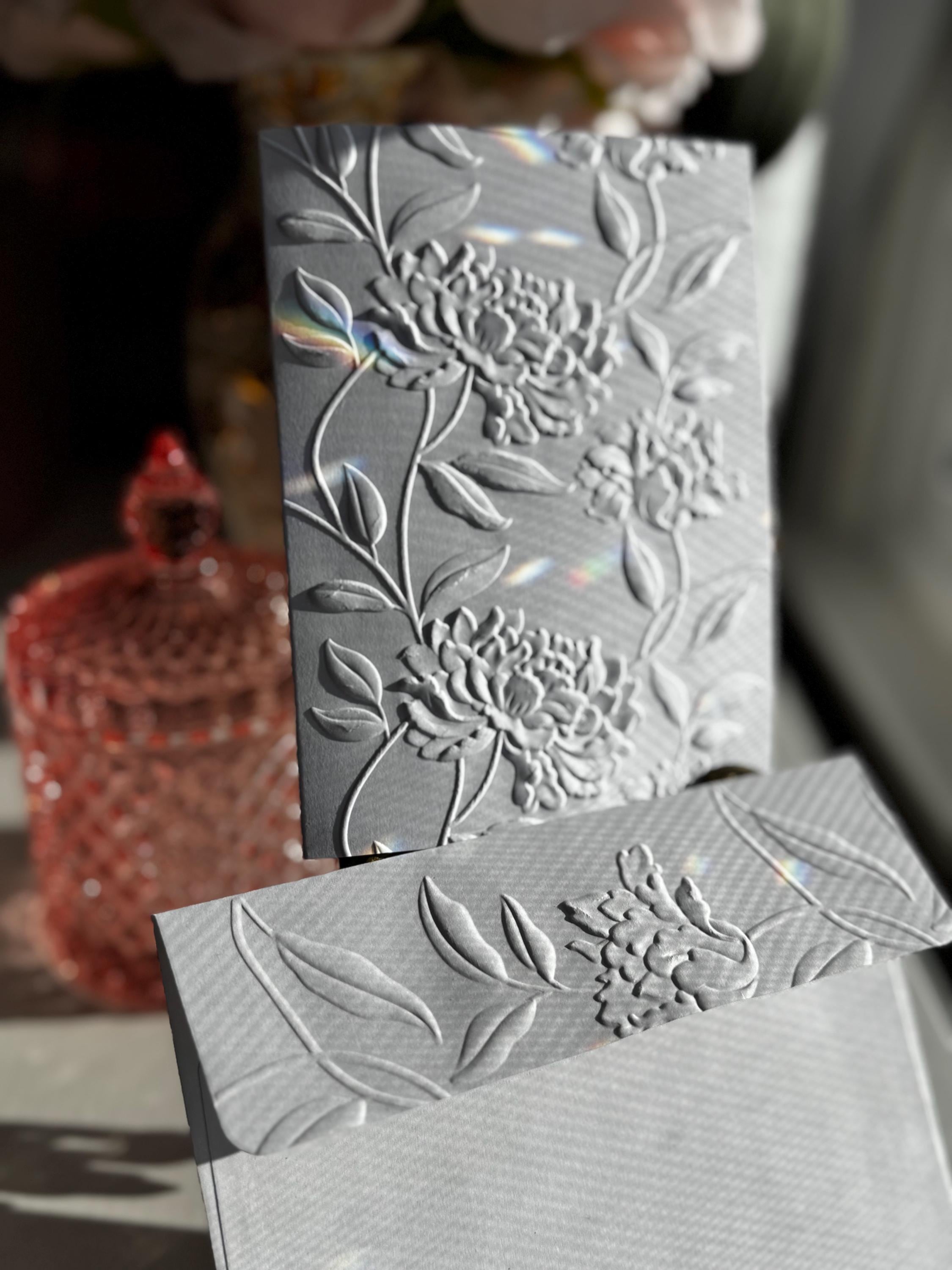 Embossed Floral Cards Boxed Stationery Set A2 Size - Etsy