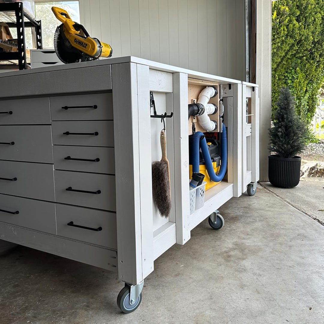 PREMIER BUNDLE: 3-in-1 Mobile Workbench + Integrated Dust Collection ...