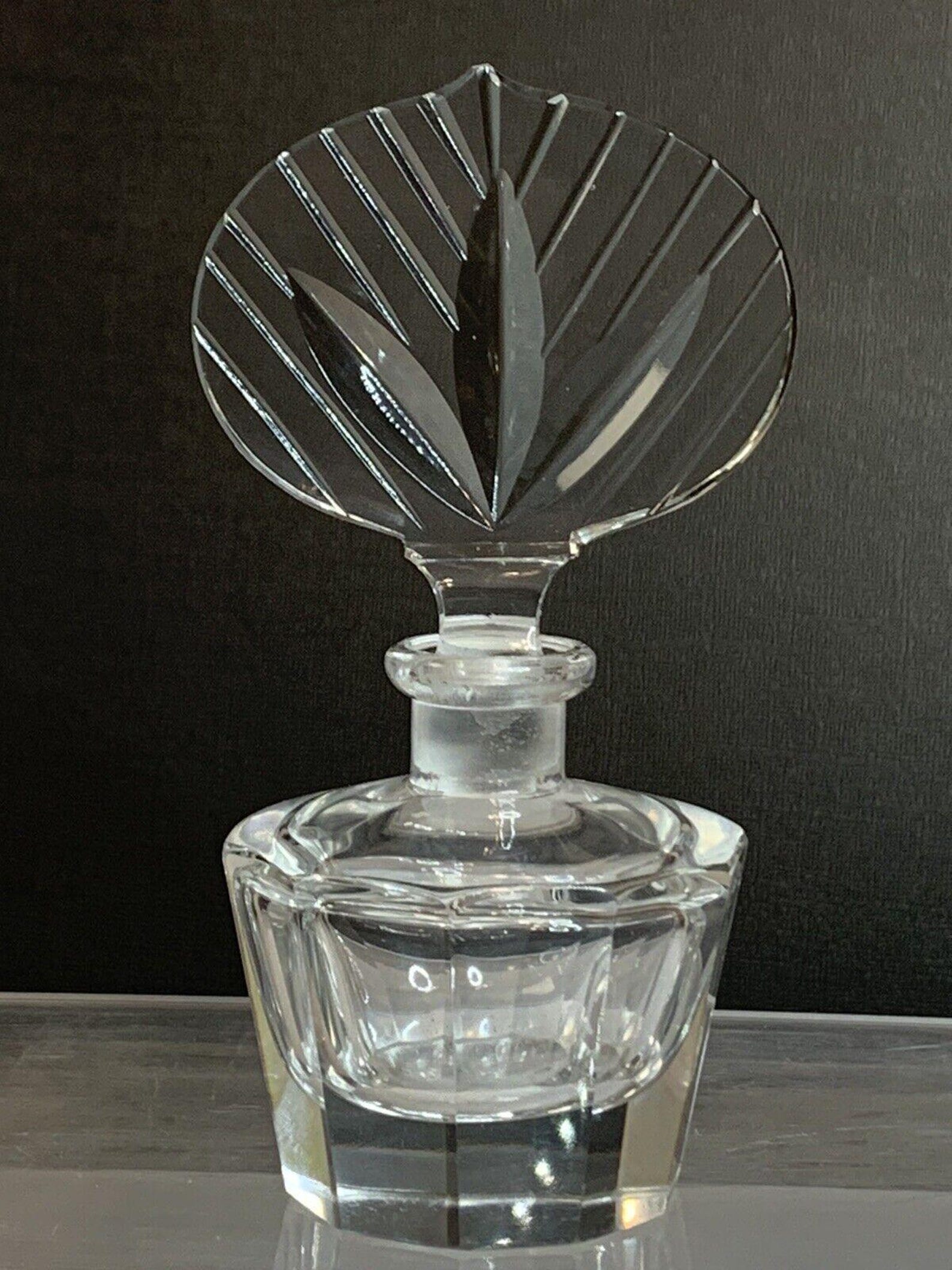 Irving W Rice & Co Cut Crystal Perfume Bottle Vintage C.1940s MCM Art ...