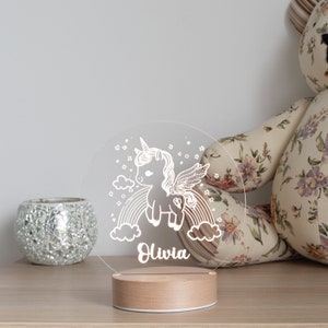 Acrylic Night Light Rainbow Night Light Butterfly Led Lamp Kid Name Night Light Custom Night Light Baby Gift Nursery Night Light Lamp