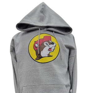Authentic Buc-ees Grey Unisex Pullover Hoodie, Bucees Shirt 2024, Bucees Gifts, Bucees Clothing, Texas Gift Ideas, Beaver Hoodie