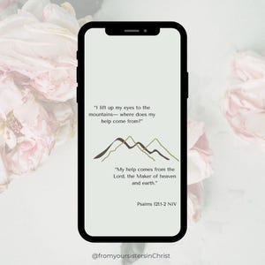 Scripture Phone Wallpaper - Psalm 121:1-2 | Scripture phone wallpaper - Help from God