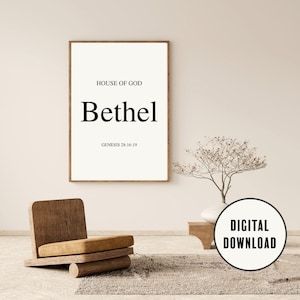 Bethel House of God Printable Christian Wall Art | Scripture Art Digital Download, Christian Poster | Bible Art Print | Digital Print