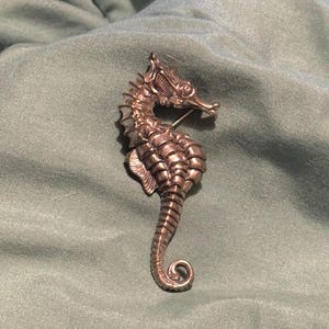Vintage Beau Sterling Silver Sea Horse Brooch