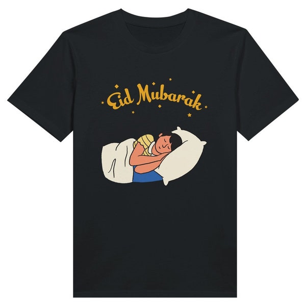 T-shirt bio unisexe à col rond pour l'Aïd - Design garçon - Sleeping Real Action