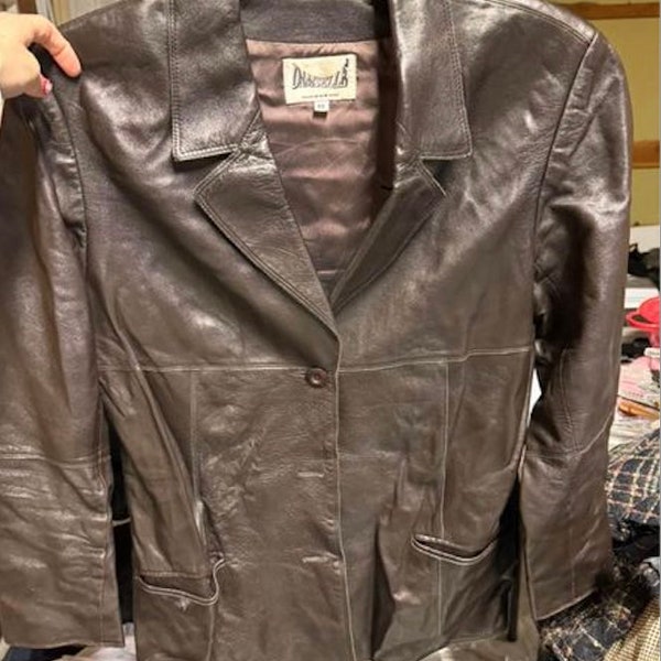 Damselle Genuine Leather Jacket Soft brown leather Size M