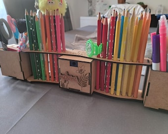 Organizer, pencil holder, personalized pencil sharpener box