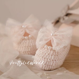 Handmade Crochet Baby Shoes for Newborn Infant Shoes for Baby Shower Gift for Baby Gift for Newborn Baby Photo Prop Crochet Finished Product