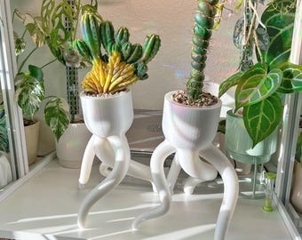 Tentacle Planter Pot - Unique Monster Plant Vase - 3D Printed Walking Planter