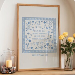 Christian Wall Art Scripture Wall Decor Bible Verse Art Print Custom ...