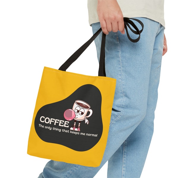 Funny Coffee Tote Bag I Reusable Grocery Tote Bag I Coffee Lover I Shoulder Bag I Gift Caffeine Lover