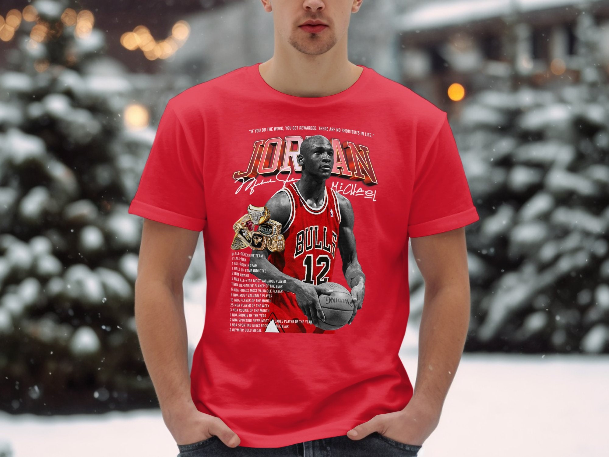Michael Jordan, Graphic Tee | Nature Adventure T-shirt | Retro