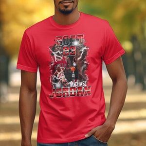 Michael Jordan T-shirt - Modern design T-shirt - Unika konstnärliga kläder - Unisex fritidskläder bild 5
