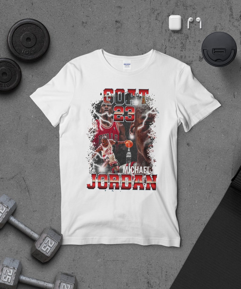 Michael Jordan T-shirt - Modern design T-shirt - Unika konstnärliga kläder - Unisex fritidskläder bild 7