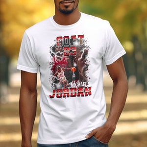 Michael Jordan T-shirt - Modern design T-shirt - Unika konstnärliga kläder - Unisex fritidskläder bild 3