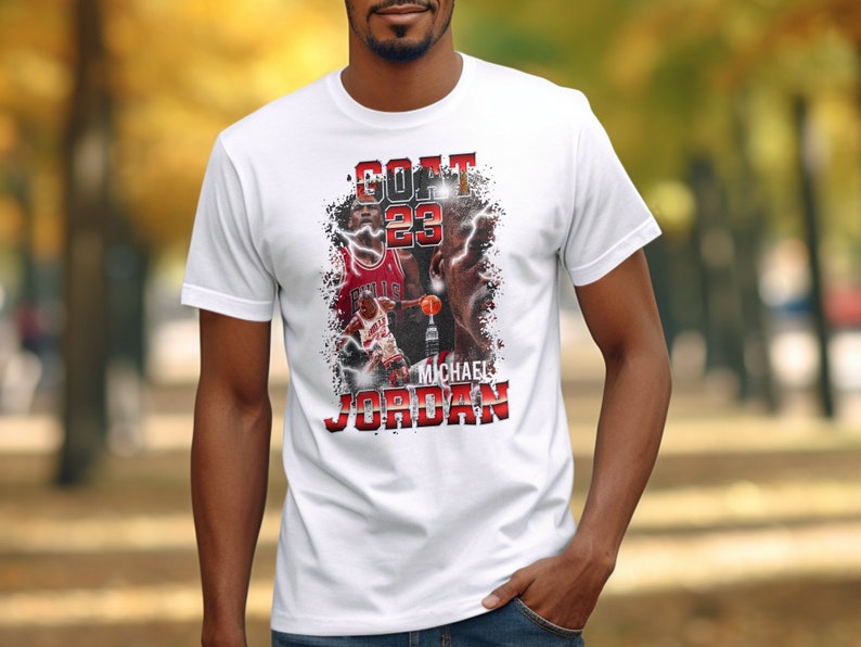 Michael Jordan T-shirt - Modern design T-shirt - Unika konstnärliga kläder - Unisex fritidskläder bild 3