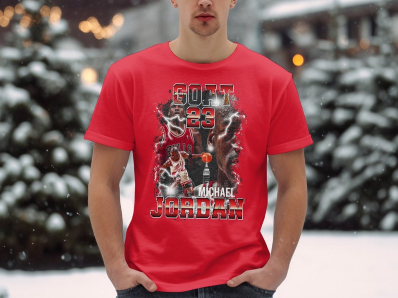 Michael Jordan T-shirt - Modern design T-shirt - Unika konstnärliga kläder - Unisex fritidskläder bild 10