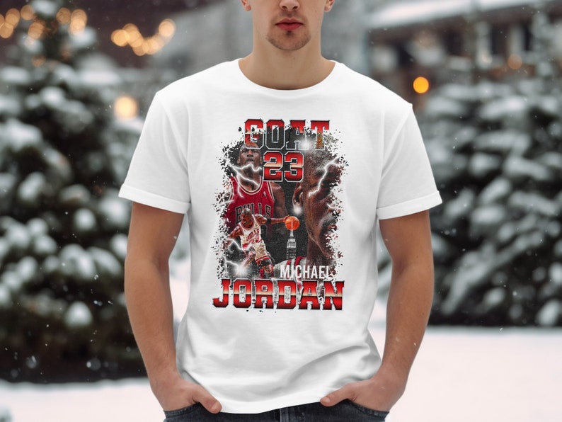 Michael Jordan T-shirt - Modern design T-shirt - Unika konstnärliga kläder - Unisex fritidskläder bild 6
